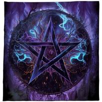 Tarot Tablecloth Table Cover Resistant to Stains and Water for Dining Room 50x50cm blue