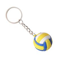 Volleyball Keychains Small and Exquisite Accessories Fashion Key Ornament PVC Texture Suitable for Keys and Various Bags white