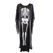 Tinklinis Skeletas Pončas Baisus Kaukolės Kaulo Apsiaustas Helovino Skeleto Kostiumas Helovino Cosplay Kostiumas Helovino Pončas black