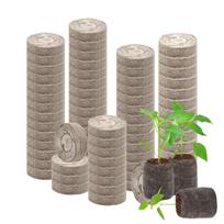 100pcs 30mm Peat Balls Seedling Soil Organic Potting Fertilizer Compressed Seedling Pods Seedling Blocks For Sowing CN gray