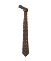 [Nano Universe] Kyoto Nishijin Washable Flower Motif Tie for Men F 050 Brown 668-6142208 black