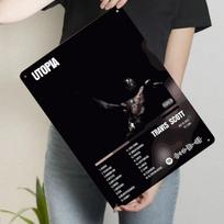Travis Scott Utopia Album Cover Custom Metal Wall Art Music Decor for Fans 20x30cm（7.8x11.8inch） gray