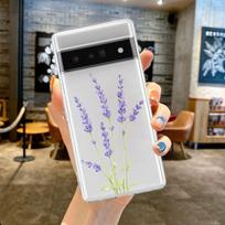 For Google Pixel 10 Pro 10A Phone Case Pixel 9 Pro XL Pixel 8 Pro 9A 8A 7A 7 6A 6 Pro Cover sunflower Flower Lavender Purple For Pixel 6 black