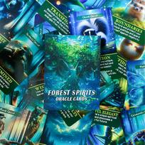 Forest Spirit Oracle Cards Rediscover The Forgotten Magic Learn about Yourself and The World Around You žalia