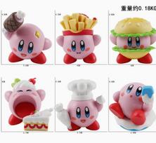 Star Kirby Action Figures Toys Cute Pvc Kirby Action Figurines With Cartoon Kirby Drawstring Storage Bag