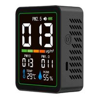 Indoor Air Quality Monitor LiDAR Sensor Air Quality Detector Temperature Humidity PM10 PM1.0 Detection for Home Hotel Office Car juoda