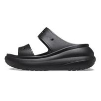 Crocs Classic Crush Puff Wedge Hole Silent Slipper Unisex Black 38-39 gray
