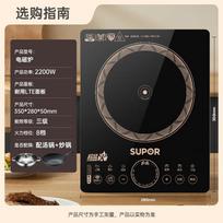 Supor Ultra-thin Touch Screen Induction Cooker with Double Pots gray