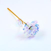 24K Gold Foil Seven-Color Iridescent Rose - Romantic Valentine's Day, Birthday Gift for Wife or Girlfriend white