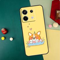 Cute Cartoon Corgi Case For Xiaomi Redmi Note 13 11 8 9 10 12 Pro 12S 11S 10S 9S Redmi 13C 9C 10C 12C Cover Redmi Note 13 4G beige