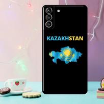 Kazachstano vėliavos telefono dėklas, skirtas Samsung Galaxy S24 S25 Ultra S21 S22 S23 Ultra S9 S10 S20 Plus S25 FE For Galaxy S9 white