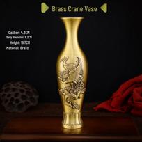 Vase with Crane, Dragon, & Phoenix Brass Ornaments