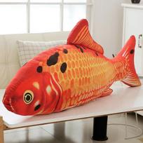 60-140CM Didelė karpio žuvis Koi karpis Pliušinis žaislas Gyvas kimštas vandens gyvūnas Pliušinis šunys katės pagalvė 60cm