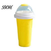 Homemade Ice Slush Maker Cup, Portable Squeeze Silicone Smoothie Cup Quick Chill with Lid, Slushie for Juice Milk Soda Family Summer rožinė