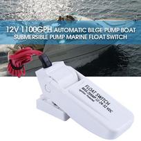 12V 1100Gph automatinis triumo siurblio valties povandeninis siurblys jūrinis plūdinis jungiklis U7W6 black