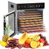 Vaisių ir maisto džiovyklė 600 W, 10 padėklų, nerūdijančio plieno