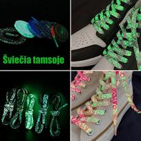 Tamsoje šviečiantys batų raišteliai - 1 - 2