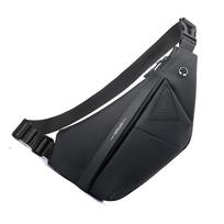 Anti-Theft Men's Crossbody Chest Bag Waterproof Sling Shoulder Messenger Bag for Travel and Sports gray