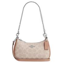 COACH Teri Artificial Leather With Recycled Leather Crossbody Bag, Shoulder Bag Small Women's Milk Tea CW323-SVPWH One Size 1 gray