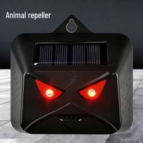 Solar Ultrasonic Animal Repeller with Infrared Sensor Solar Animal Repeller black