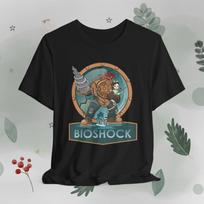 Bioshock T-shirt, Big Daddy, Little Sister, Game, Videogame, Rapture L gray