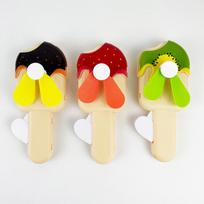 Cute Donut Hand Press Fan, Mini Manual Crank Cooling Fan, Non-Electric Portable Gadget for Kids Summer Party Favors & Gifts red