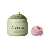 Arencia Fresh Green Rice Mochi Cleanser – 120g+Rosehip Cleanser 15g | Deep Pore Cleanser & Gentle Exfoliator, No Double Cleansing Needed, Soap Texture beige