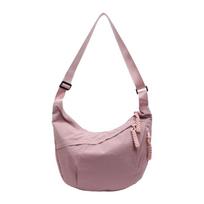 Crescent Bag Crossbody Bag Slings Bag Purses for Women Men Trendy Slouchy Dumpling Bags Half Moon Shape Shoulder Bag rožinė