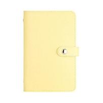 Yousheng Cash Saving Binder Imitation Leather Clear PVC Pockets Tear-resistant Cash Holder for Bills Receipts Compact Money Organizer for Home Office geltona