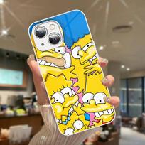 Cartoon The S-Simpsons Tempered Glass For Iphone 14 13 12 11 Pro Mini XS MAX 14Plus X XS XR Cover iphone 12 pro yellow