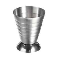 Nerūdijančio plieno matavimo puodelis su maišymo šaukštu kokteilių džigeriu, matavimo 2,5 uncijos / 5 šaukštai / 75 ml Liquor Shot komplekto baro priedai
