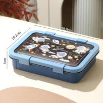 1500ML Cartoon Lunch Box Portable Rectangular Kids Students Office Benton Box Leakproof Food Container Microwave Oven Tableware violetinė