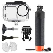 For DJI Action 5 Pro/4/3 Waterproof Diving Case with Buoyancy Float Stick Kit Includes Anti-Fog Inserts, Mounting Base For DJI Action 5 Pro/4/3
