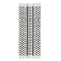 Islamic Keffiyeh with Long Tassels Outdoor Lightweight Palestine Scarf for Adult 1 black