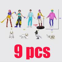 10pcs/Set Kpop Demon Hunters Figure Toy Cartoon Rumi/Mira/Zoey Action Figure PVC Desktop Decoration Model Doll Toy Fans Gift blue
