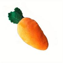 Lovely Carrot Plush Toy Squeaky Pet Chew Toy Cuddly Pillow for Pets Pet Plush Toy. White multi