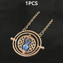 1-10Pcs Harried Time Necklace Timer Hourglass 360 Rotatable Potters Cosplay Props Astronomical Time Converter Magic School Gift beige
