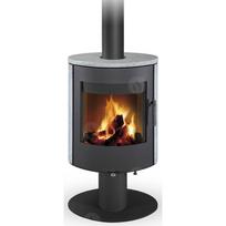 Plieninė krosnelė Romotop Ovalis T 20, akmens apdaila, 8.2 kW