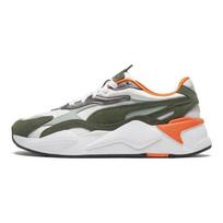 PUMA RS-X Mixed Metallic Women Fabric Split Leather Faux Leather Versatile Trend Low Top Lifestyle Sneakers White Green 374668-01 35.5 gray