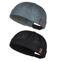 2Pack Mesh Skull Cap Sweat Wicking Fast Dry Fabric Docker Hat For Sport Activity And Daily Wear Women Men Unisex gray