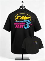 2026 Summer FMF Ride Bad Fast Motocross T Shirt for Men Dirt Bike Racing Graphic Tee Casual Short for Men and Women 2XL black