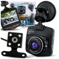 Automobilio vaizdo registratorius su priekine ir galine kamera, G-sensorius, Full HD 3in1