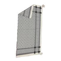 128x128cm Arab Scarf Outdoor Enthusiasts Keffiyeh Headscarf Multi Purpose Shemagh Scarf for Male Outdoor Dustproof Props white