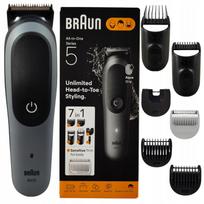 Daugiafunkcis barzdos ir plaukų kirpimo trimeris Braun AIO5520, 7 funkcijos, 120 min baterija