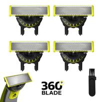 Keičiamosios žoliapjovės galvutės Philips OneBlade 360 QP440/50, 4 vnt.