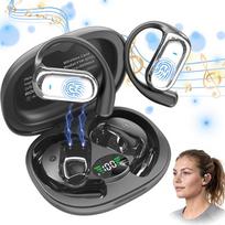Belaidės Bluetooth 6.1 ausinės sportui su AI vertimu