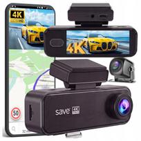 Automobilinė vaizdo kamera 4K su GPS, WiFi ir galinio vaizdo funkcija