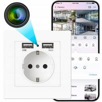 Mini šnipinėjimo WiFi kamera Android rozetėje su nuotoliniu judesio stebėjimu