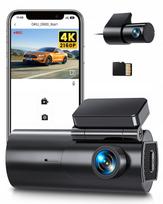 Automobilio vaizdo registratorius GKU 4K/2.5K su priekine ir galine kamera, WiFi, 64GB SD kortele, naktinis režimas