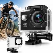 Sportinė veiksmo kamera, atspari vandeniui, Full HD 1080P, su laikikliu ir dėklu